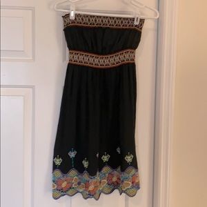 Colorful strapless dress